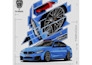 draw vector car illustration for logo or t shirt design